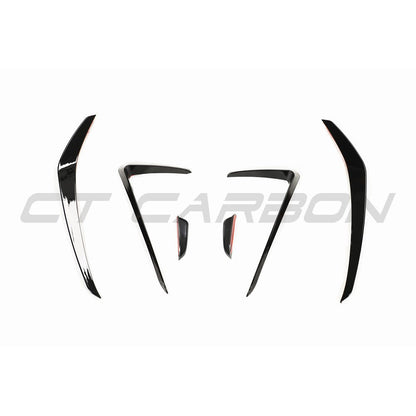 Volkswagen Golf GTI MK7.5 Facelift 2017-2020 Front Bumper Canards / Dive Planes / Aero Fins Winglets – Gloss Black ABS 2pc Set – The Blak by CT – VW Golf 7.5 GTI Splitter Winglets Air Deflectors