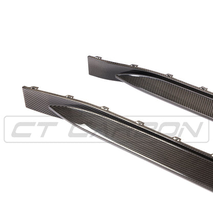 BMW M3 G80 Carbon Fibre Side Skirts & Side Skirt Extensions + Rocker Panel/Sill Covers – Pre-Preg Dry Carbon Side Blades Replacement Kit 2021-2025 Saloon/Sedan, OEM+ Aero | CT Design