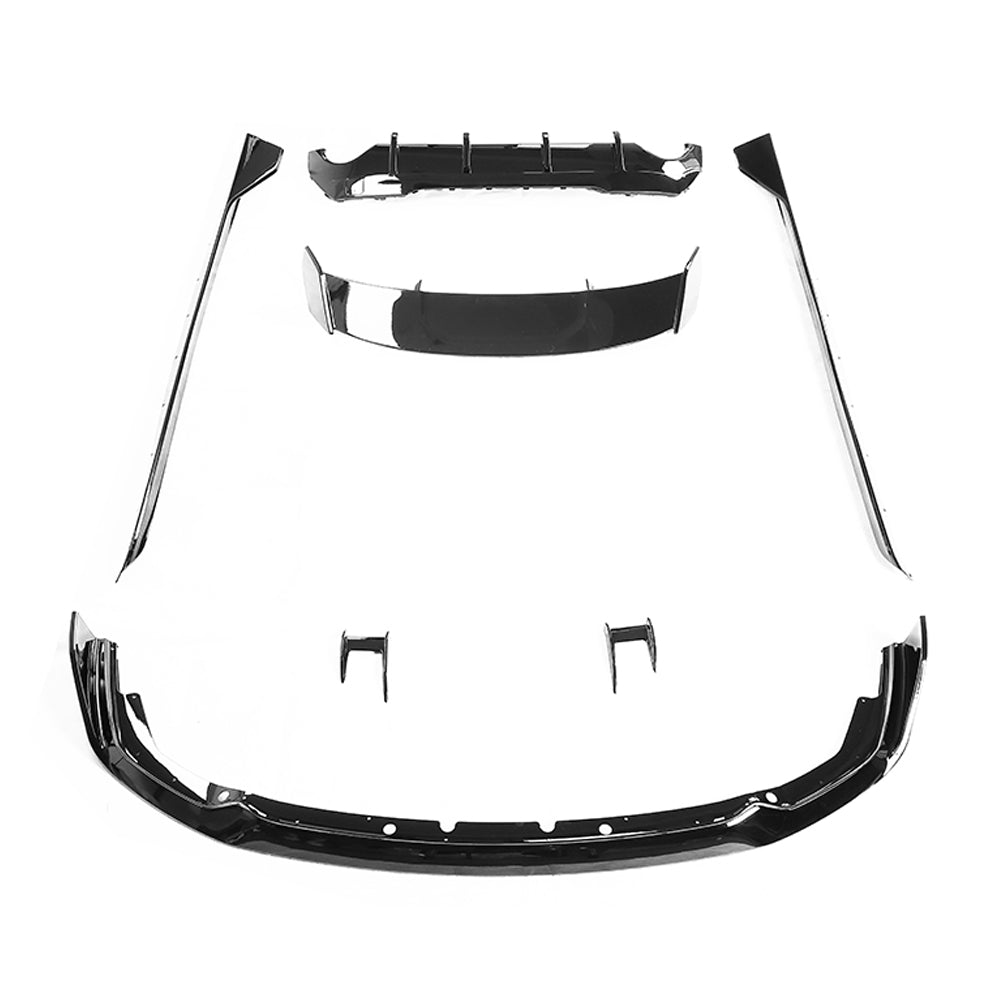 BMW 1 Series F40 2020+ Gloss/Piano Black Body Kit – M Performance/M Sport Style Aero Pack by CT Carbon / CT BLAK | Front Splitter Lip + Rear Diffuser Valance + Boot/Tailgate Spoiler | ABS Black Pack Exterior Styling Upgrade | Shadowline Compatible