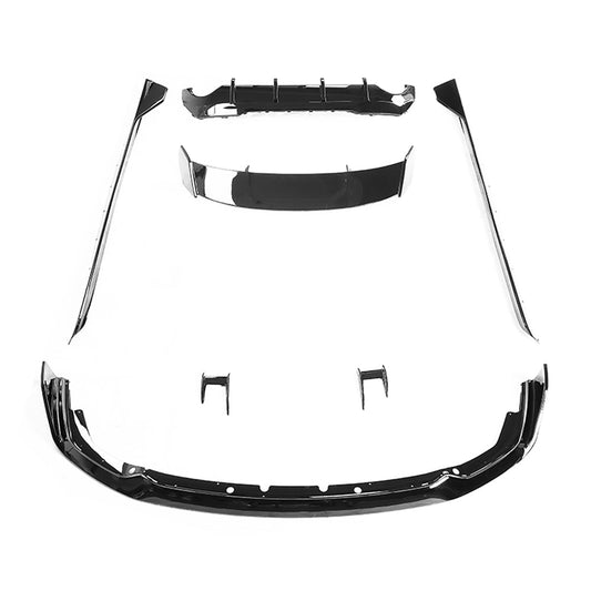 BMW 1 Series F40 2020+ Gloss/Piano Black Body Kit – M Performance/M Sport Style Aero Pack by CT Carbon / CT BLAK | Front Splitter Lip + Rear Diffuser Valance + Boot/Tailgate Spoiler | ABS Black Pack Exterior Styling Upgrade | Shadowline Compatible