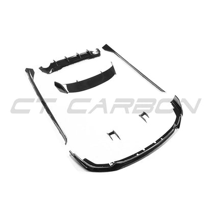 BMW 1 Series F40 2020+ Gloss/Piano Black Body Kit – M Performance/M Sport Style Aero Pack by CT Carbon / CT BLAK | Front Splitter Lip + Rear Diffuser Valance + Boot/Tailgate Spoiler | ABS Black Pack Exterior Styling Upgrade | Shadowline Compatible