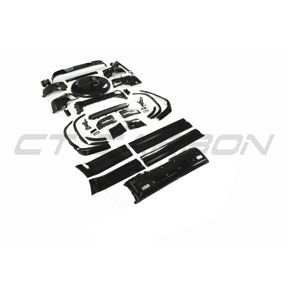 Land Rover Defender 110 L663 2020+ Gloss Piano Black Exterior Styling Kit – Black Pack Conversion, Shadowline Blackout Dechrome Trim Covers, ABS OE-Style Upgrade for 5-Door LWB by CT BLAK