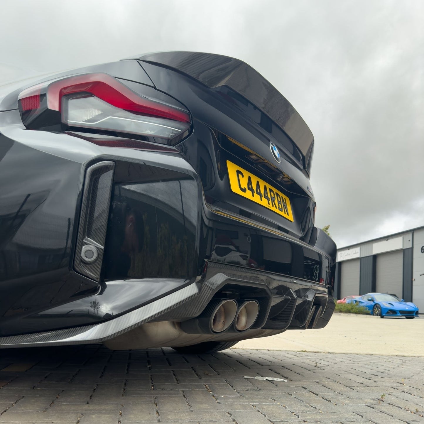 CT Design Carbon Fibre/Fiber Rear Bumper Reflector Delete Covers for BMW M2 G87 (2023+) – Rear Marker Delete/Blanking Plates, Block-Off Caps/Plugs Kit, Gloss Pre-Preg OEM+ Styling