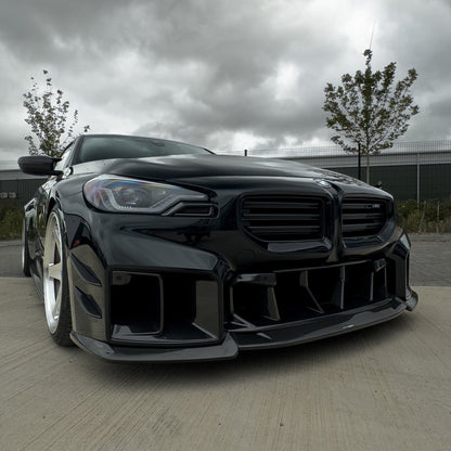 BMW M2 G87 Front Bumper Carbon Fibre Vent Inserts / Brake Cooling Air Ducts & Scoops (2023+) – Gloss Pre-Preg OEM Style Performance Intakes – CT Design