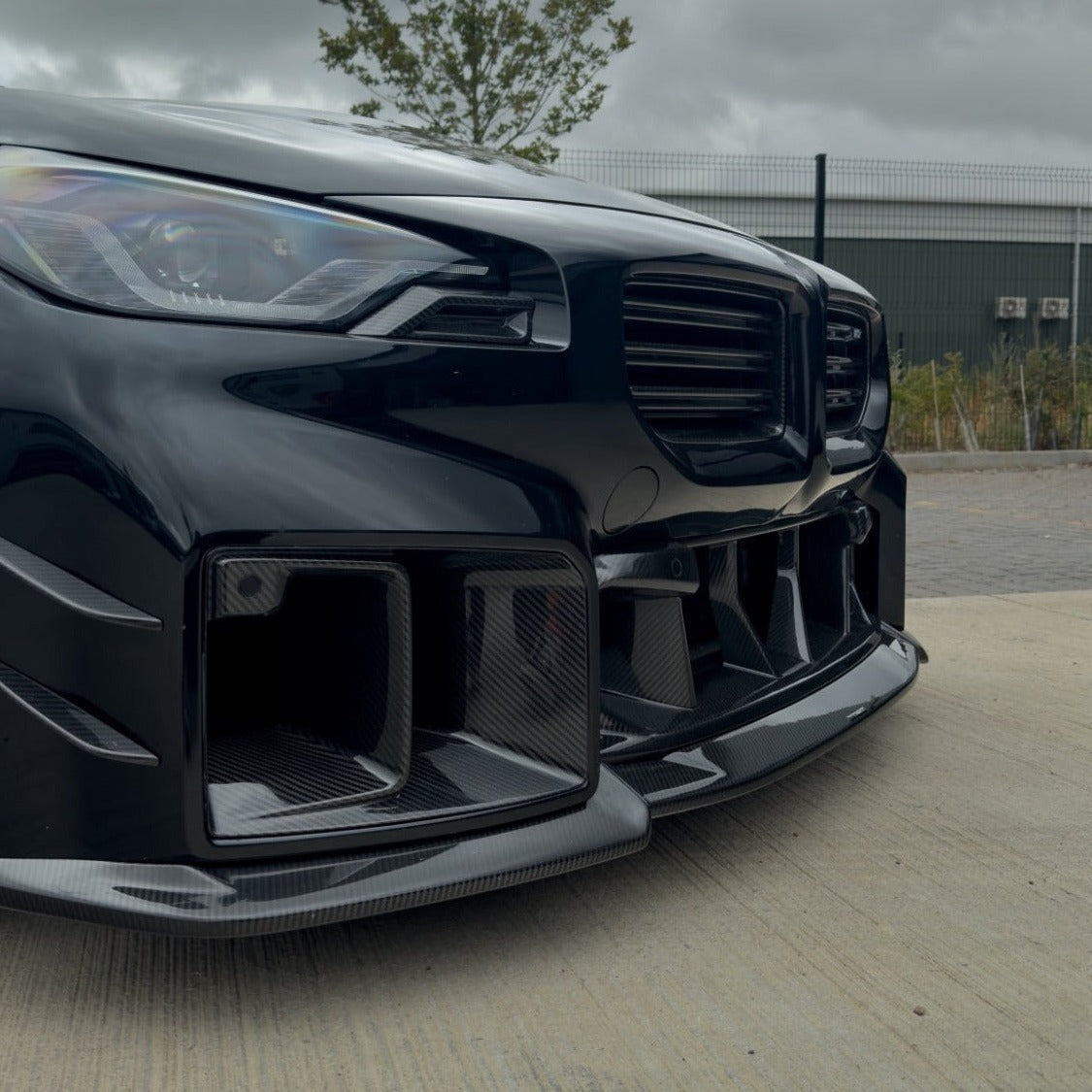 BMW M2 G87 2023+ Headlight/Headlamp Eyelids/Eyebrows Carbon Fibre/Carbon Fiber Overlay Trim Front Lamp Covers OEM+ Styling Upgrade | CT Design