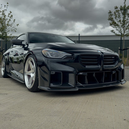 BMW M2 G87 Front Bumper Carbon Fibre Vent Inserts / Brake Cooling Air Ducts & Scoops (2023+) – Gloss Pre-Preg OEM Style Performance Intakes – CT Design