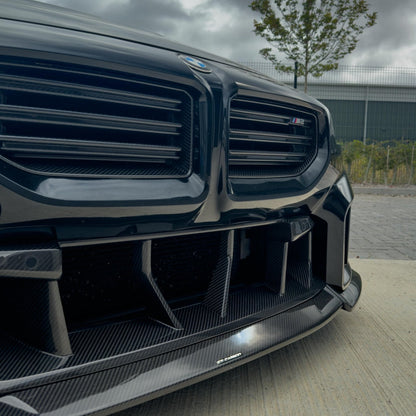 CT Design BMW M2 G87 Carbon Fibre/Fiber Front Lower Grille/Grill Center/Centre Intake Insert Surround Trim | Front Bumper Air Duct Radiator Intake Cover | 2023-2025