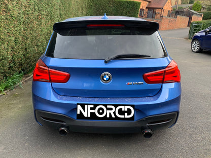 BMW 1 Series F20/F21 LCI Facelift Rear Reflector Tint Overlays - 70% Smoke Pre-cut Vinyl Film Covers | Rear Bumper Reflector Smoke Kit | Smoked Lens Tint | Fits 2015-2019