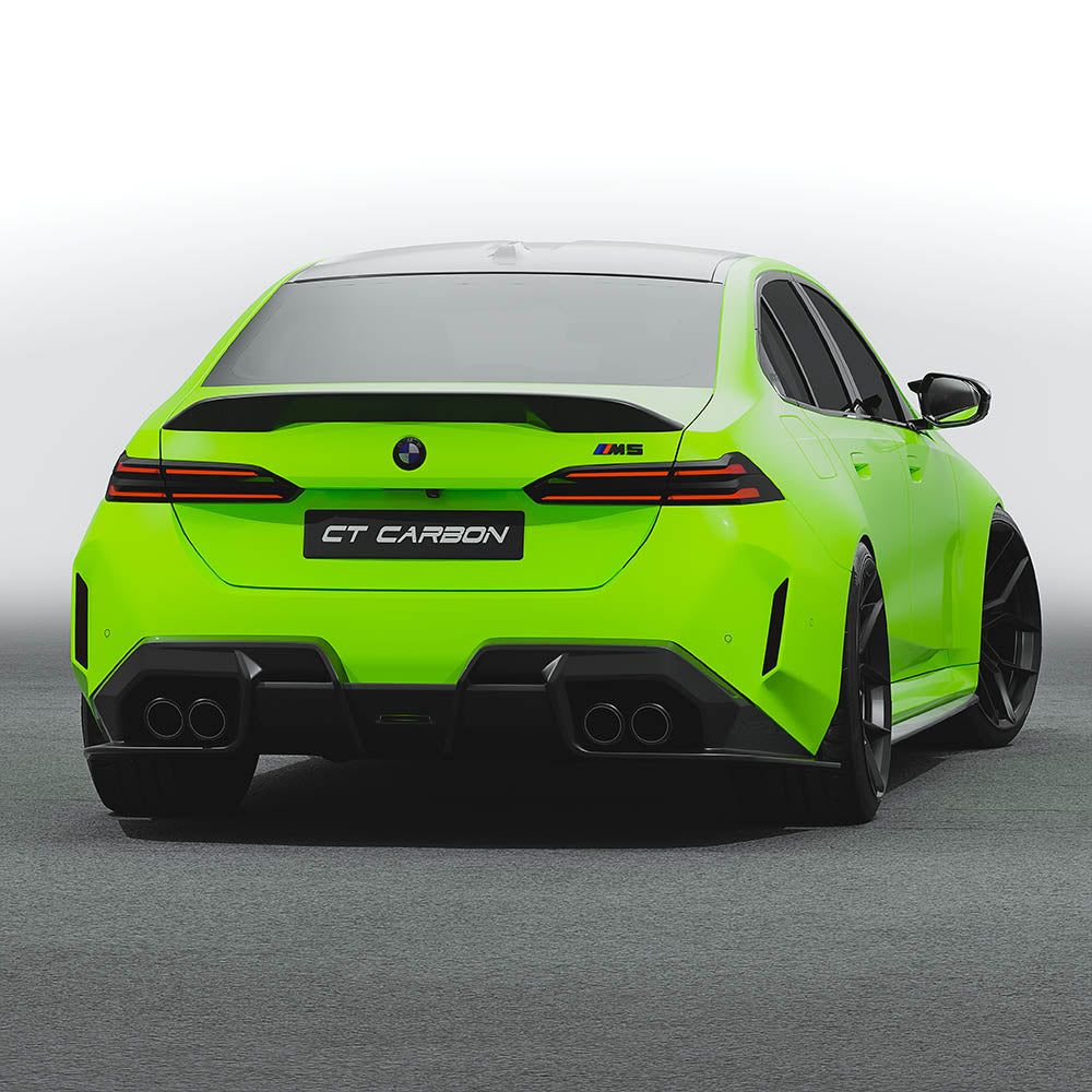 BMW M5 G90 2024+ Carbon Fibre/Fiber Body Kit | Pre-Preg Dry Carbon Aero Kit by CT Carbon (CT Design) | Front Lip Splitter, Side Skirts, Rear Diffuser, Boot/Trunk Spoiler | OEM+ Styling Saloon/Sedan Full Kit