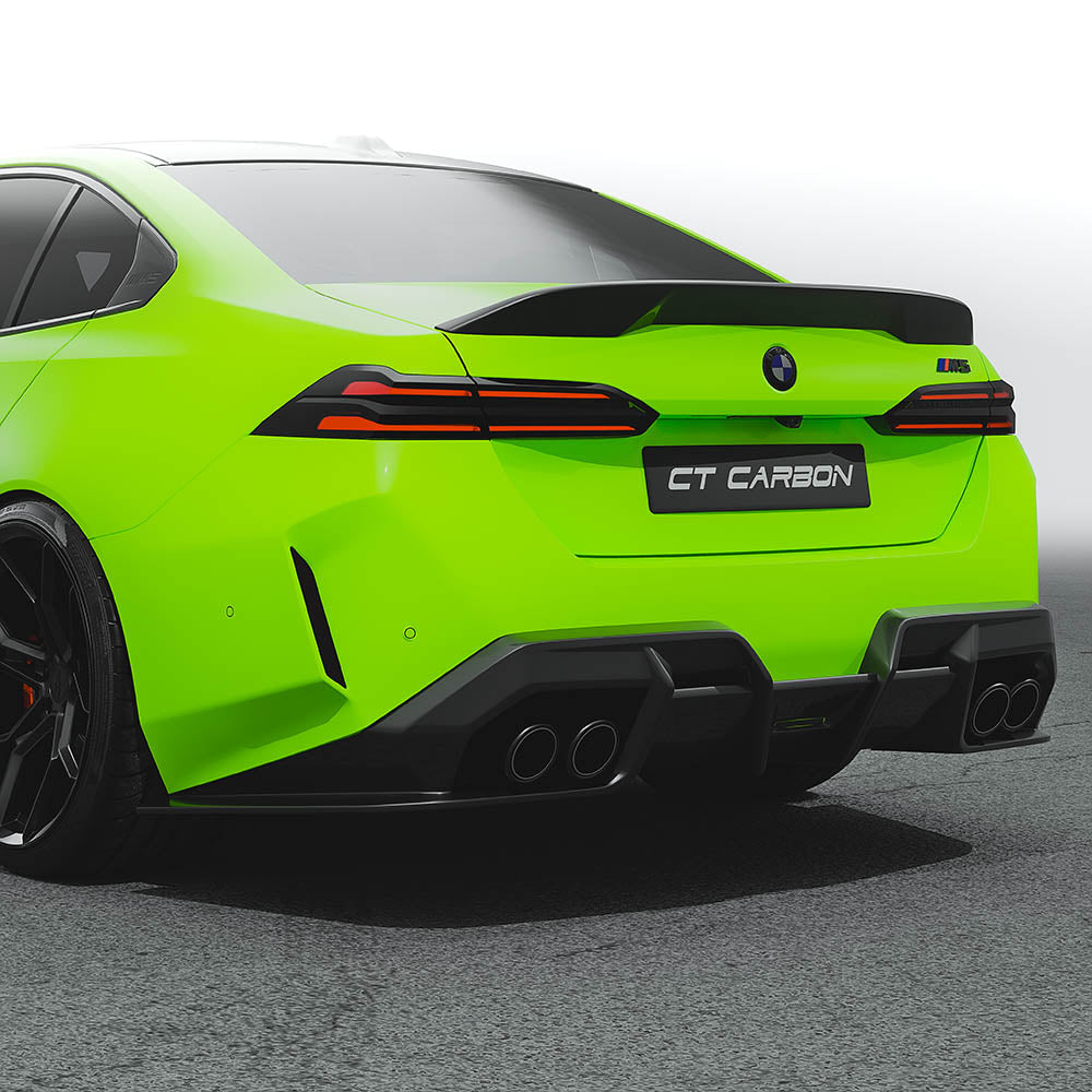 BMW M5 G90 2024+ Carbon Fibre/Fiber Body Kit | Pre-Preg Dry Carbon Aero Kit by CT Carbon (CT Design) | Front Lip Splitter, Side Skirts, Rear Diffuser, Boot/Trunk Spoiler | OEM+ Styling Saloon/Sedan Full Kit