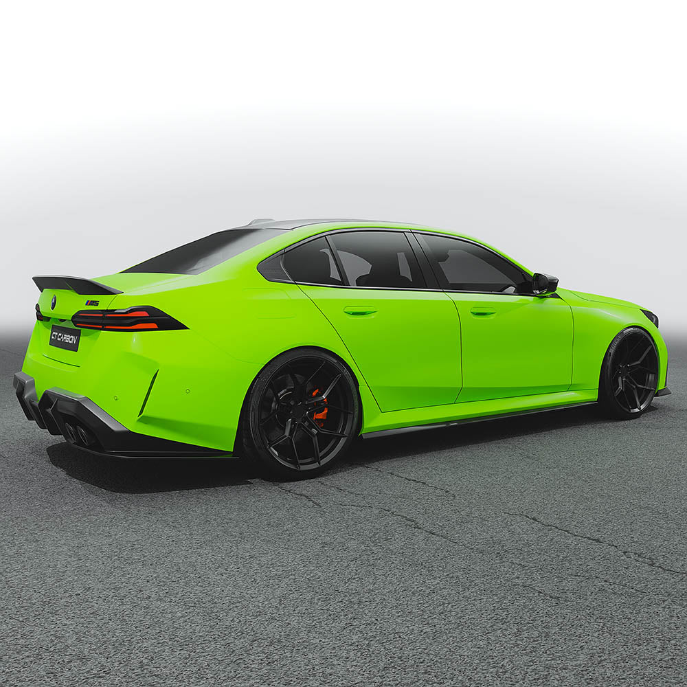 BMW M5 G90 2024+ Carbon Fibre/Fiber Body Kit | Pre-Preg Dry Carbon Aero Kit by CT Carbon (CT Design) | Front Lip Splitter, Side Skirts, Rear Diffuser, Boot/Trunk Spoiler | OEM+ Styling Saloon/Sedan Full Kit