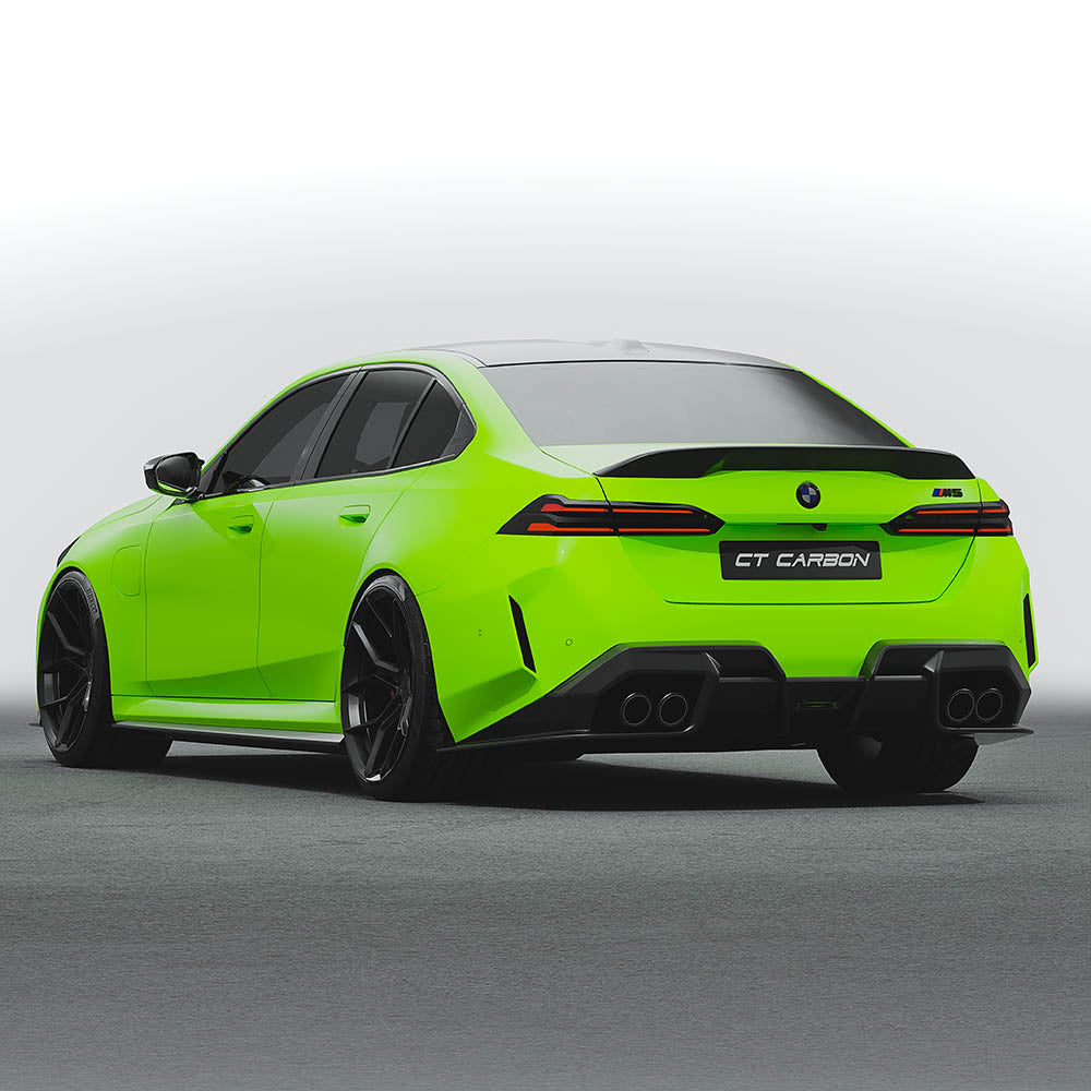 BMW M5 G90 2024+ Carbon Fibre/Fiber Body Kit | Pre-Preg Dry Carbon Aero Kit by CT Carbon (CT Design) | Front Lip Splitter, Side Skirts, Rear Diffuser, Boot/Trunk Spoiler | OEM+ Styling Saloon/Sedan Full Kit