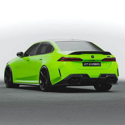 BMW M5 G90 2024+ Carbon Fibre/Fiber Body Kit | Pre-Preg Dry Carbon Aero Kit by CT Carbon (CT Design) | Front Lip Splitter, Side Skirts, Rear Diffuser, Boot/Trunk Spoiler | OEM+ Styling Saloon/Sedan Full Kit