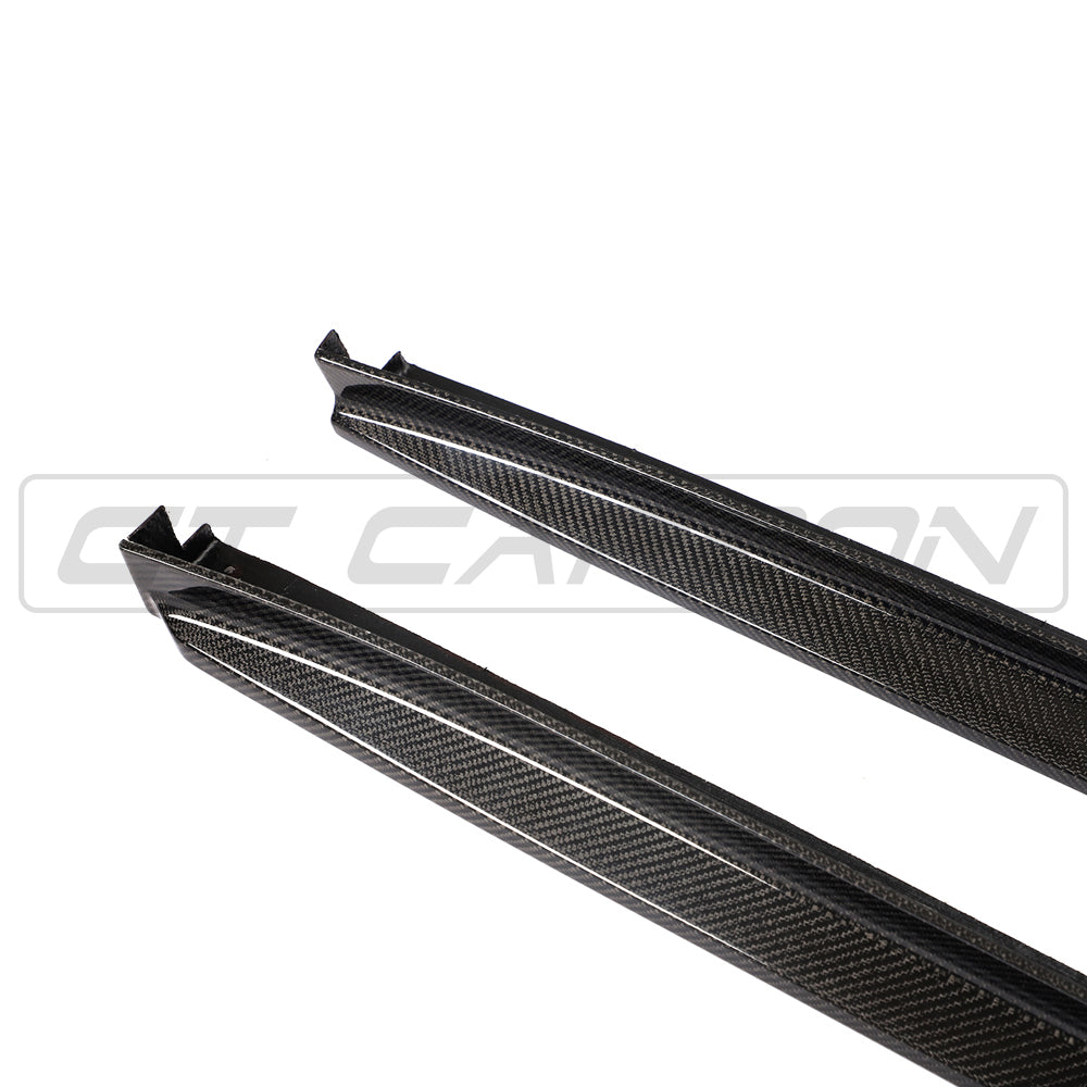CT Carbon 3D Style Side Skirt Extensions for BMW X3 M/X4 M F97/F98 (2018-2021 Pre-LCI/Pre-Facelift) - Carbon Fibre Rocker Panels, Side Splitters, Sill/Rocker Extensions, Side Blades
