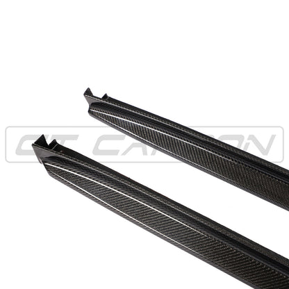 CT Carbon 3D Style Side Skirt Extensions for BMW X3 M/X4 M F97/F98 (2018-2021 Pre-LCI/Pre-Facelift) - Carbon Fibre Rocker Panels, Side Splitters, Sill/Rocker Extensions, Side Blades