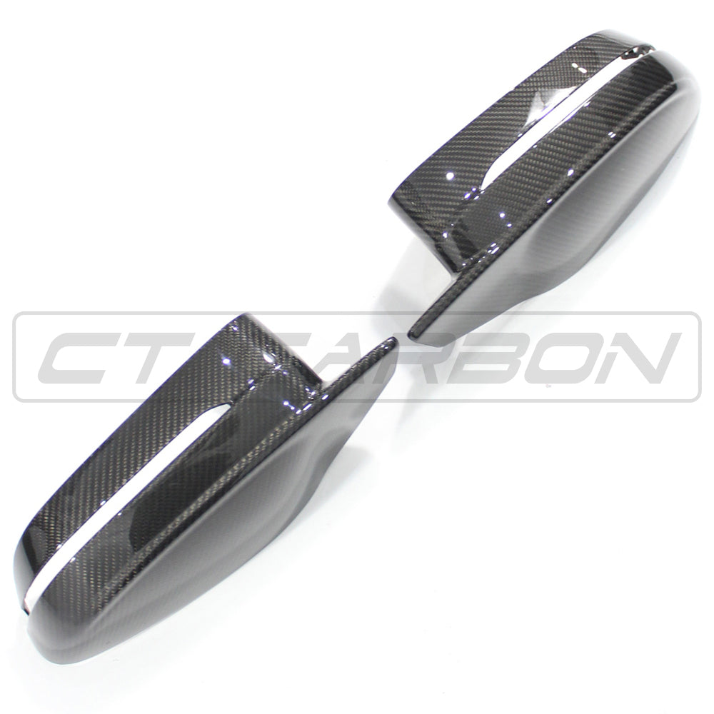 BMW M3/M4 G80 G82 G83 Carbon Fibre Wing Mirror Covers | Gloss Carbon Door Mirror Caps/Housings | OEM-Style Replacement Shells for G8X 2021+ (LHD) | Real Carbon Fiber Mirror Cap Upgrade by CT Carbon