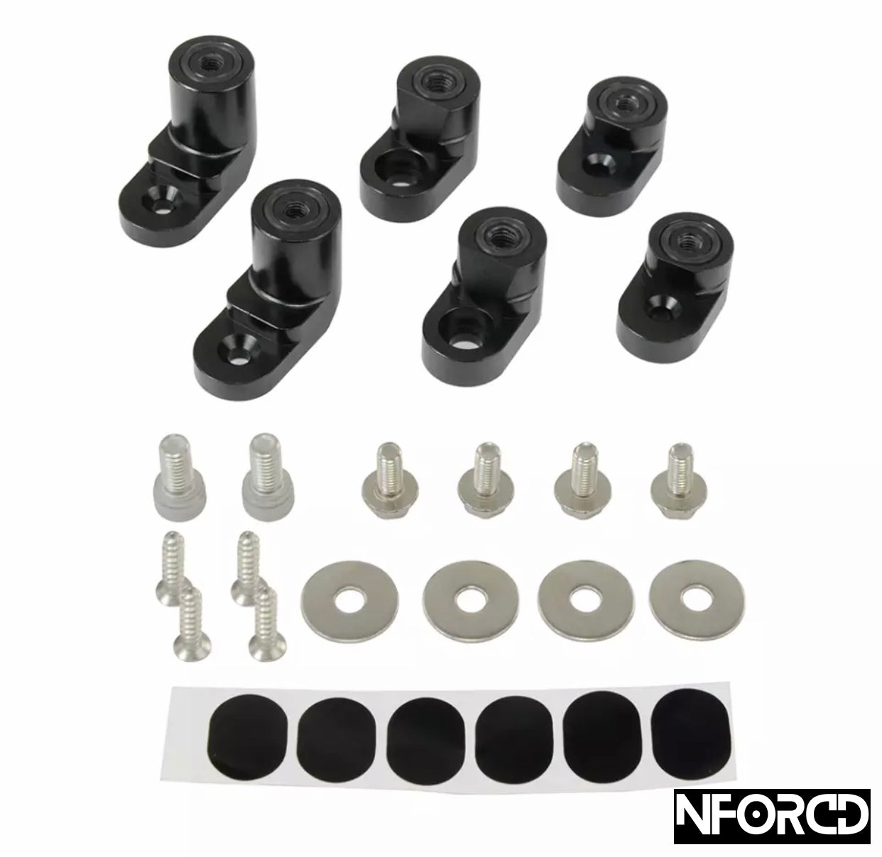 Ford Fiesta MK7/MK7.5 Spoiler Riser Kit - Rear Wing Lift Spacers/Shims Stand-Offs Angle Adjuster - Metal Bolt-On Boot Spoiler Lifter with Screws & Washers | Fits ST180 ST200 Zetec S ST-Line Titanium