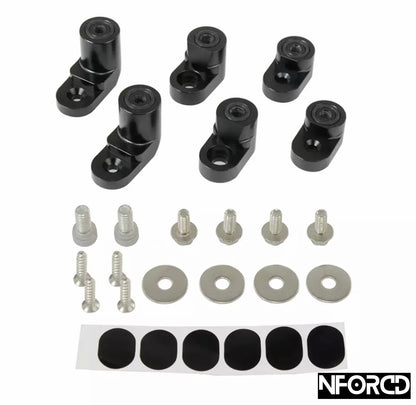 Ford Fiesta MK7/MK7.5 Spoiler Riser Kit - Rear Wing Lift Spacers/Shims Stand-Offs Angle Adjuster - Metal Bolt-On Boot Spoiler Lifter with Screws & Washers | Fits ST180 ST200 Zetec S ST-Line Titanium