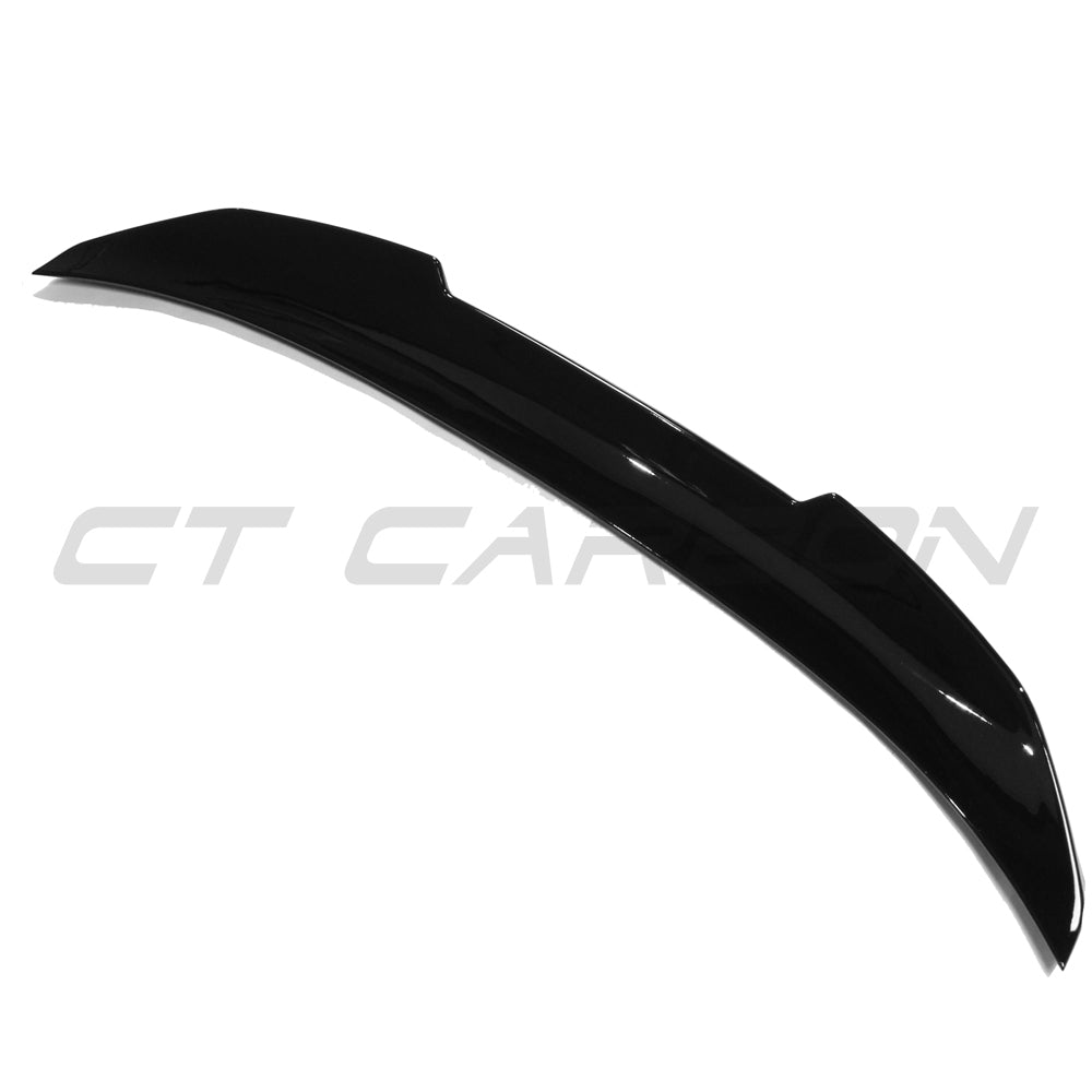 BMW 3 Series F30 Boot Lid/Trunk Lip Spoiler - Gloss Piano Black PS Style Rear Wing - Saloon/Sedan 2013-2019 - ABS - CT Carbon BLAK