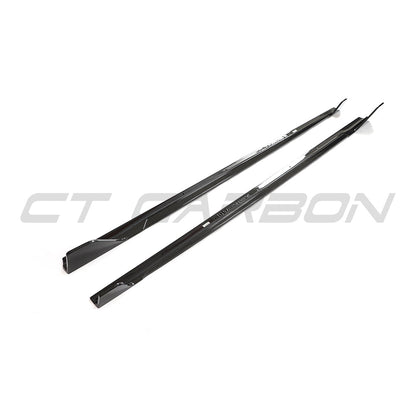 BMW 2 Series G42 Coupe 2022+ Gloss Carbon Fibre Side Skirts – Full Length Side Skirt Extensions / Side Splitters / Sill Blades / Rocker Extensions / Side Lips (M240i 230i 220i) by CT Carbon