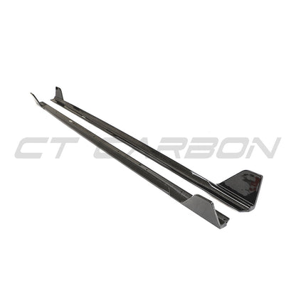 BMW 2 Series G42 Coupe 2022+ Gloss Carbon Fibre Side Skirts – Full Length Side Skirt Extensions / Side Splitters / Sill Blades / Rocker Extensions / Side Lips (M240i 230i 220i) by CT Carbon