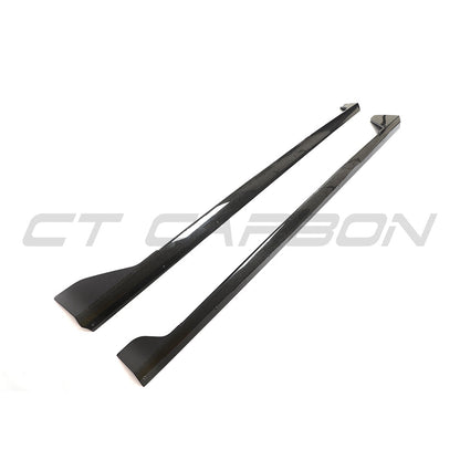 BMW 2 Series G42 Coupe 2022+ Gloss Carbon Fibre Side Skirts – Full Length Side Skirt Extensions / Side Splitters / Sill Blades / Rocker Extensions / Side Lips (M240i 230i 220i) by CT Carbon