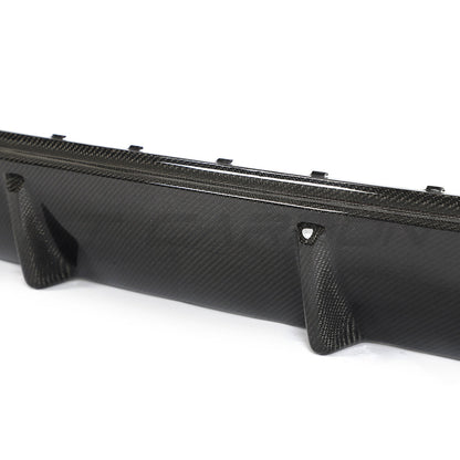 BMW i4 G26 4 Series Gran Coupe Rear Diffuser/Valance – Gloss Carbon Fibre (Carbon Fiber) Rear Bumper Insert, Lower Spoiler Skirt/Rear Apron – 2020+ CT Carbon
