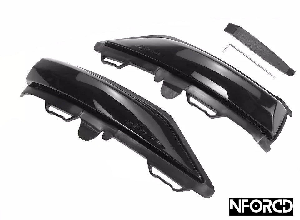 Ford Fiesta MK8 Smoked LED Side Indicators / Side Repeaters (2017-2023) | Tinted Dark Lens Wing/Fender Side Marker Turn Signal Blinker Lights | Plug & Play Direct Replacement Upgrade | Pair