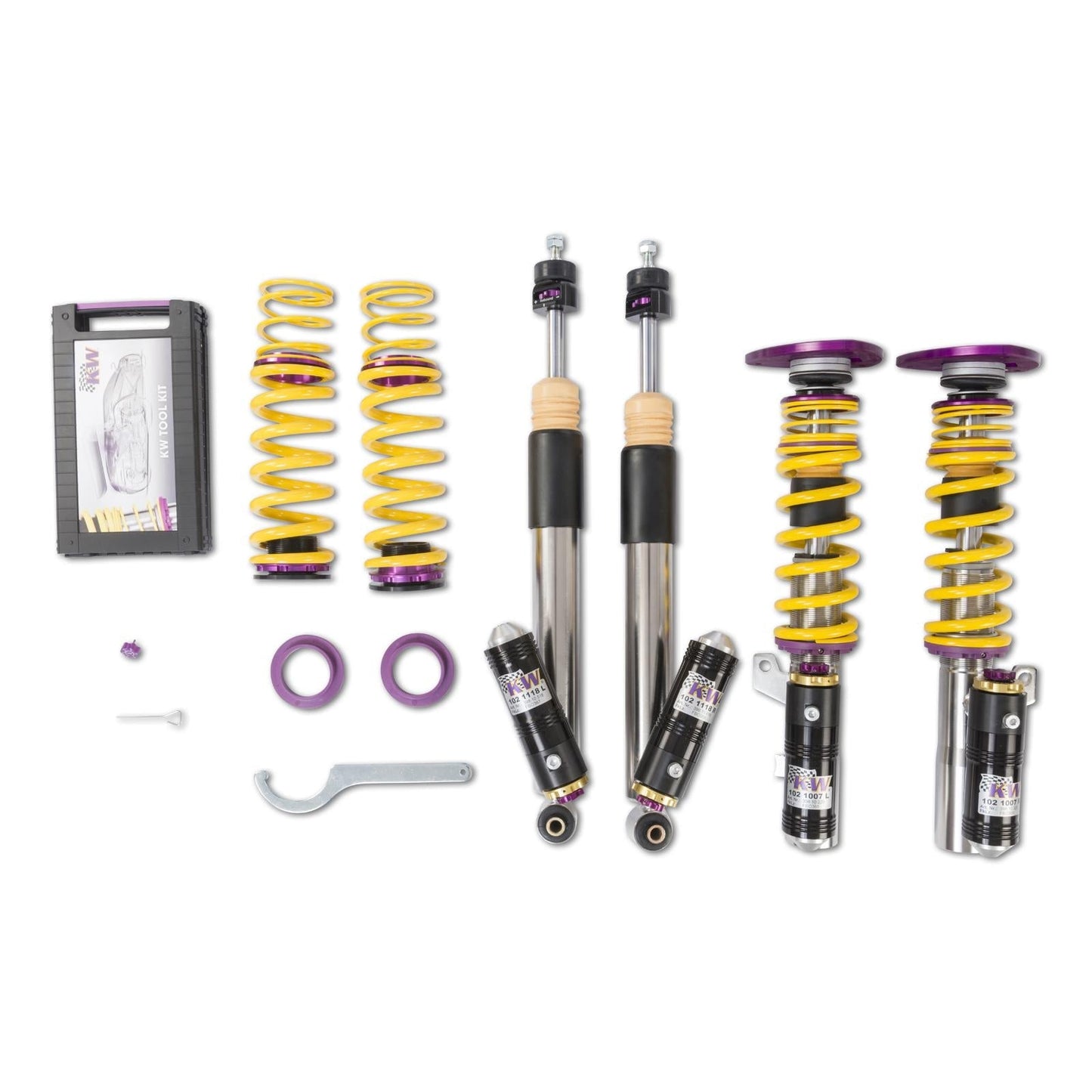 KW Clubsport 3-Way Coilovers for Audi RS3 2.5 TFSI 8V/8V.5 Sportback Quattro (2015+) - Triple Adjustable Damper Kit, Remote Reservoir Shocks, Height Adjustable 10-35mm Lowering - Road & Track Performance Suspension - KW 397102AK