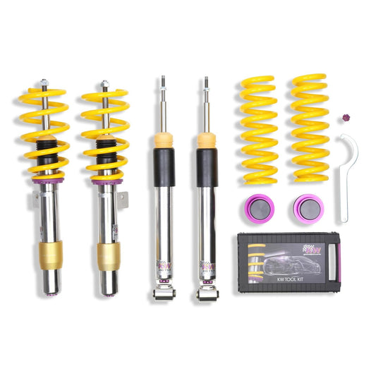 KW Variant 3 (V3) Coilover Suspension Kit for BMW 1M (E82) 1 Series M Coupe - Height Adjustable Lowering Kit, 2-Way Rebound/Compression Damping, Inox-Line Stainless - Adjustable Shocks & Springs - Track/Fast Road - KW 35220095
