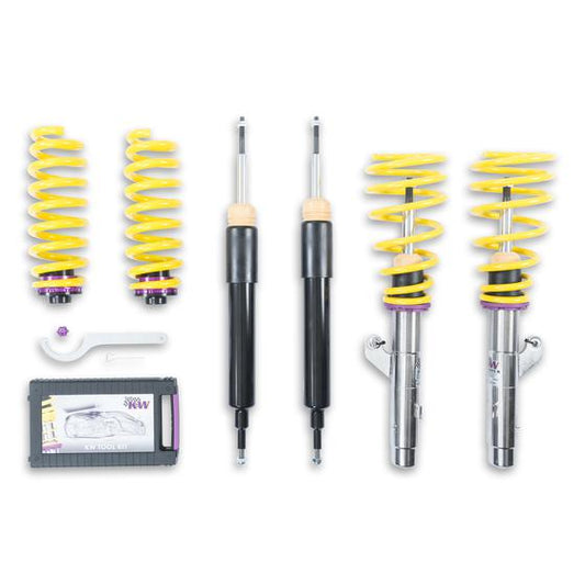 KW Variant 2 Coilover Kit for BMW 3 Series E91 Touring & E93 Convertible (20062013)  Inox-Line Stainless Steel, Height Adjustable, 16-Click Rebound | Fits 316i 318i 320i 323i 325i 328i 330i 335i 316d 318d 320d 325d 330d 335d | PN 15220033