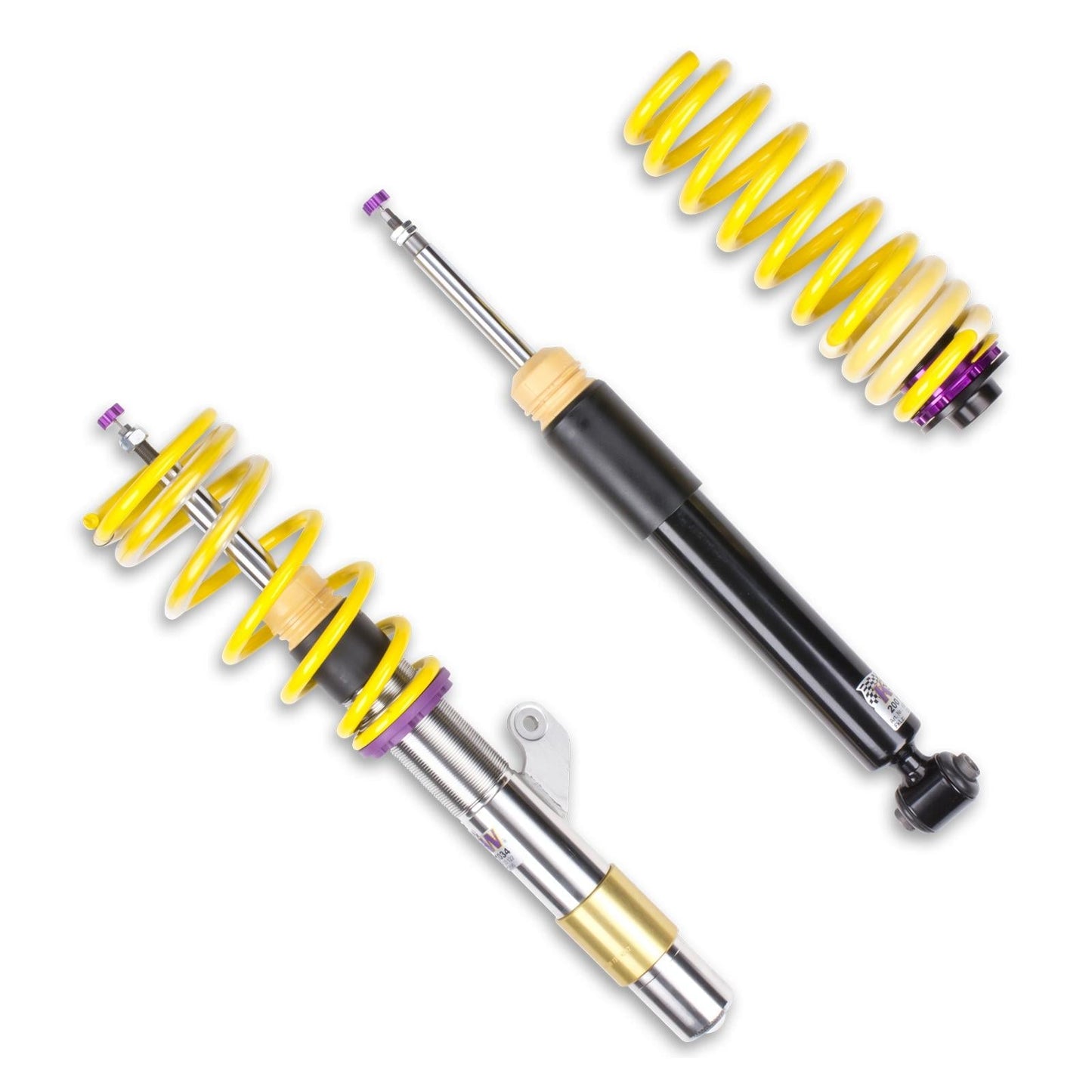 KW V2 Inox-Line Coilover Suspension Kit for BMW F-Series F20 F21 F22 F30 F32 (1/2/3/4 Series) - Height Adjustable, 16-Click Rebound - Stainless Steel Lowering Kit, Adjustable Dampers & Springs - Part 1522000D