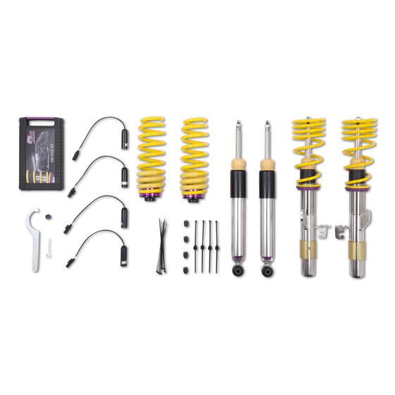 KW V3 Variant 3 Coilovers Suspension/Lowering Kit for BMW F20 F21 F22 F30 F32 (1 2 3 4 Series) - Height, Rebound & Compression Adjustable Shocks - Adaptive Suspension/EDC Delete Module Included - Electronic Damper Cancellation - Part No 3522000E