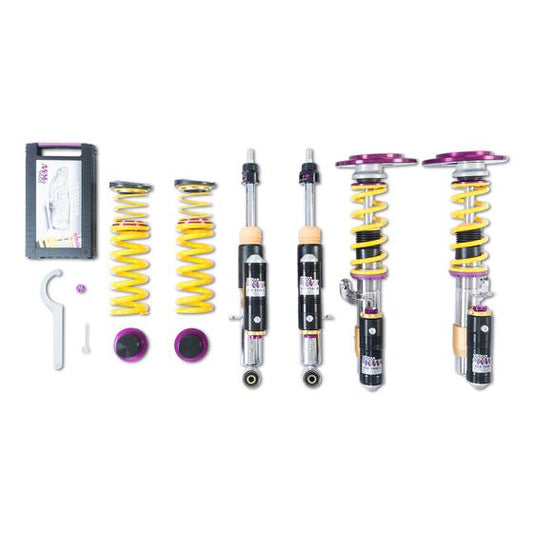 KW Variant 4 (V4) Coilovers for BMW M3 F80 & M4 F82 (F8x) - 3-Way Tri-Adjustable Suspension Kit, Height Adjustable Coilover Shocks, Rebound + Low/High-Speed Compression, Stainless Steel, Fits Competition & CS | Street & Track