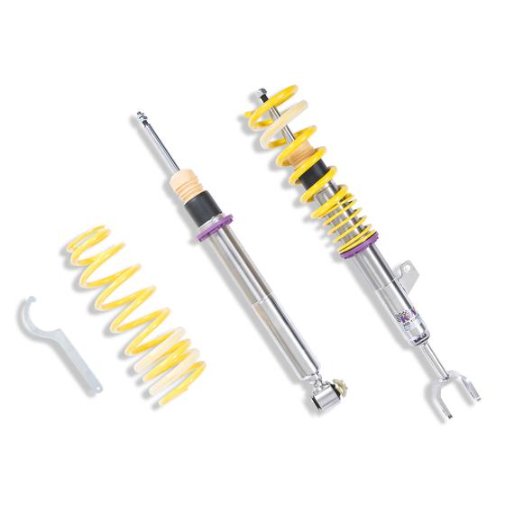 KW Variant 3 (V3) Coilovers Suspension Kit BMW 5 Series G30 Saloon/Sedan 2016-on, Height & 2-Way Damping Adjustable, Inox-Line Stainless Steel Lowering Shocks & Springs - Rear-Wheel Drive Only (Not xDrive) - Fits 518d 520d 520i 525d 530d 530i 540i