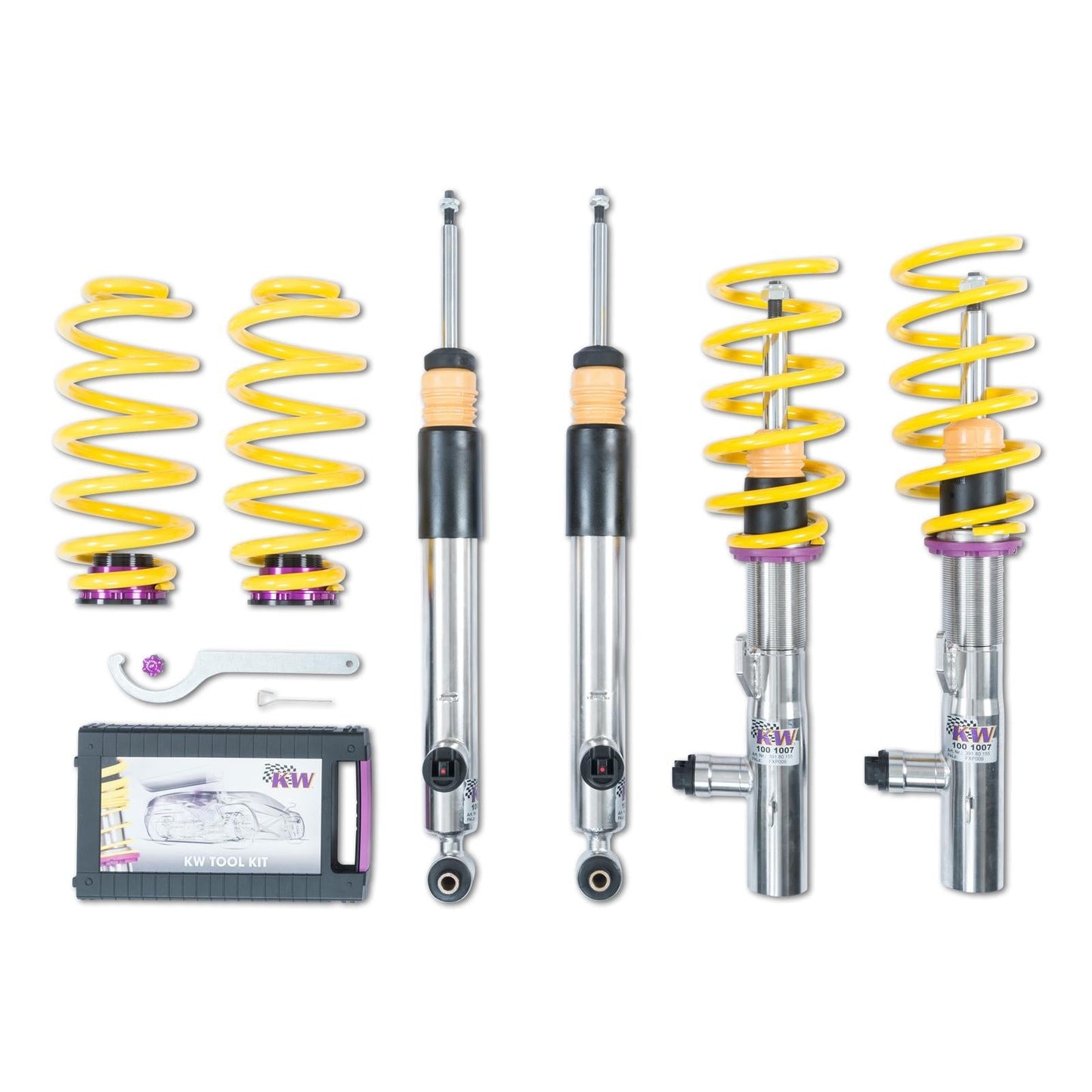 KW Suspension DDC Plug & Play Coilovers Inox-Line for Skoda Superb III Estate 3V5 & VW Passat B8 Variant 3G5 (DCC Adaptive, Height Adjustable) - 39080041
