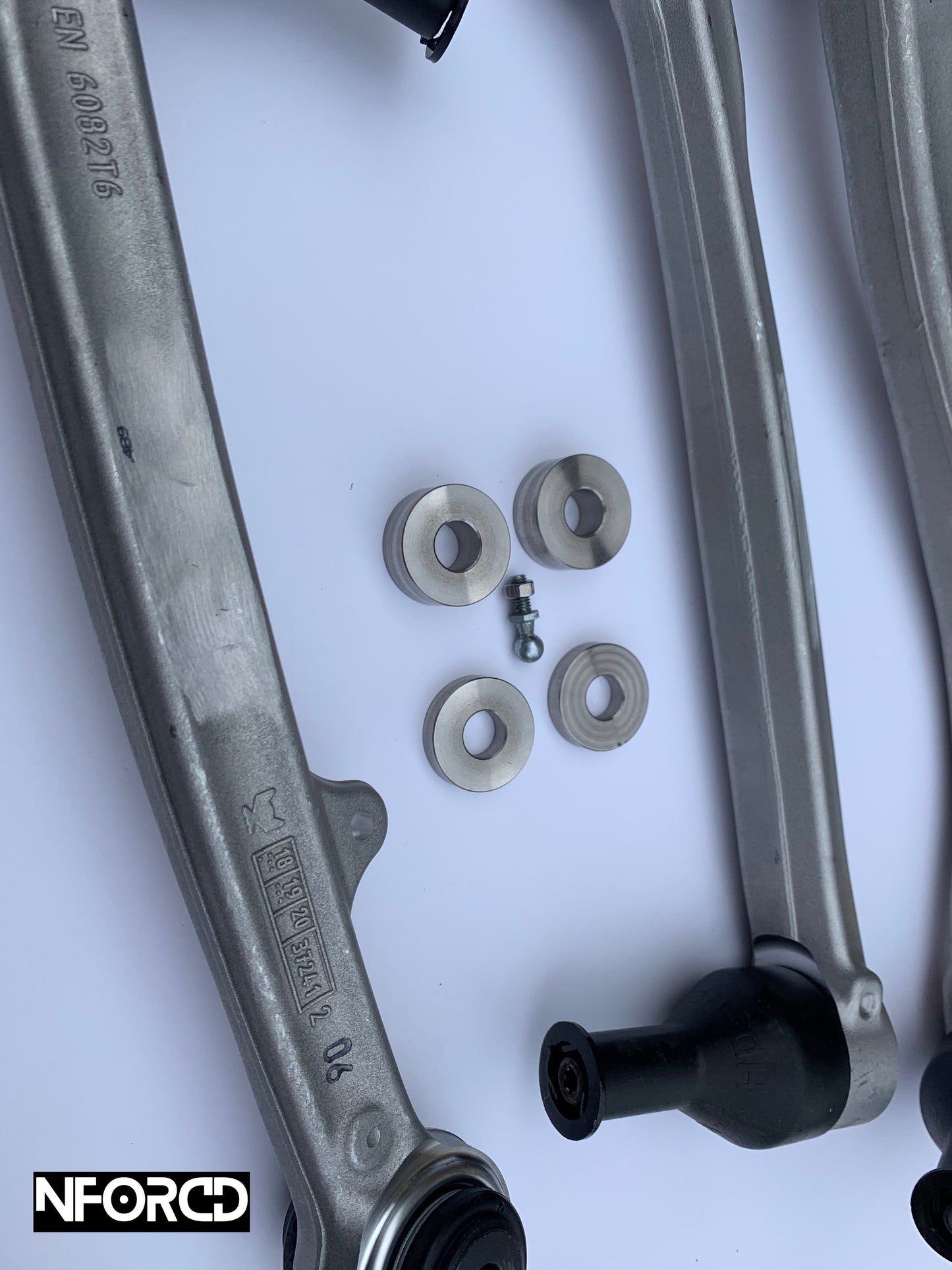 BMW 1 2 3 4 Series Front Control Arms & Tension Struts Kit – M3/M4 Geometry Camber/Caster Upgrade (Wishbones/Thrust Arms) Bolt-On with Spacers & Headlight Levelling Bracket – Fits M135i M140i M235i M240i M340i M440i F20 F21 F22 F23 F30 F31 F32 F36