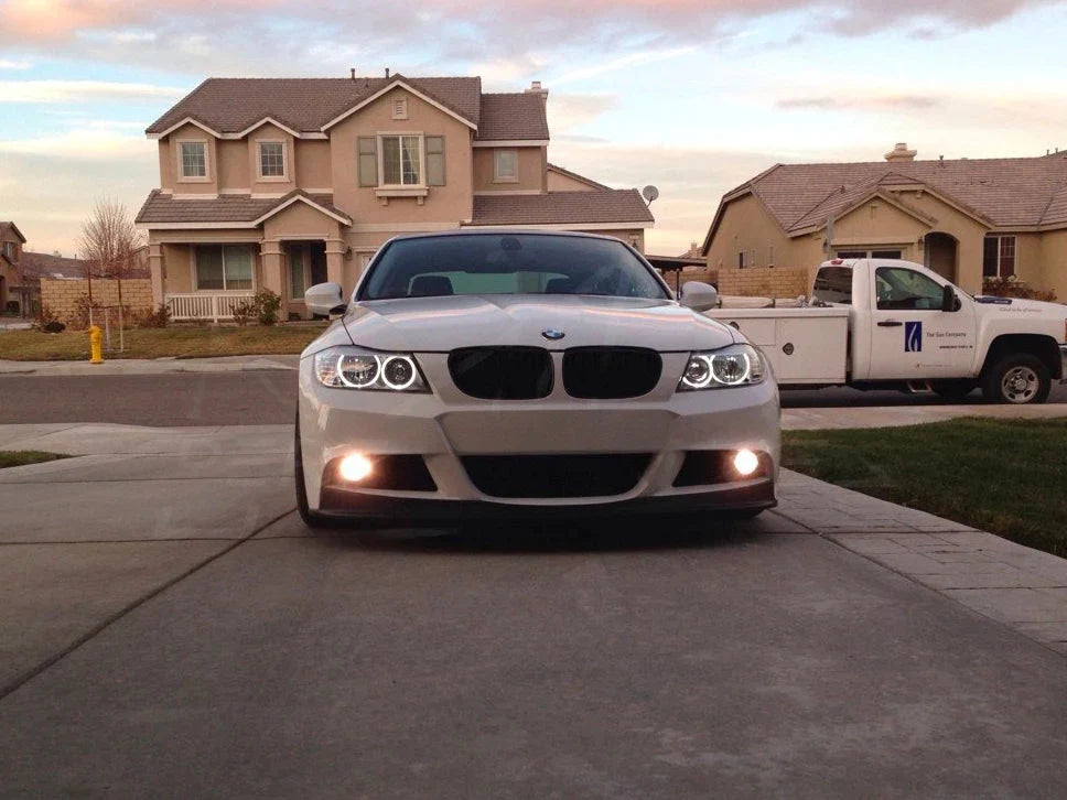 LUX V4 Angel Eyes LED Upgrade Kit for BMW 3 Series E90/E91 LCI 2009-2011 – 6000K Cool White Halo/Corona Ring DRL Marker Bulbs, 2000 Lumen, Plug & Play, Valeo Halogen Headlights, Cree LEDs, 15% Brighter Than V3