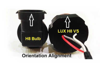 LUX BMW H8 V5 Adjustable White LED Angel Eyes Kit - 5000K-12000K, 2400 Lumens, No Flicker - Fits E90 E92 E93, E60 LCI, E84 X1, E70 X5, E71 X6, E89 Z4, M3