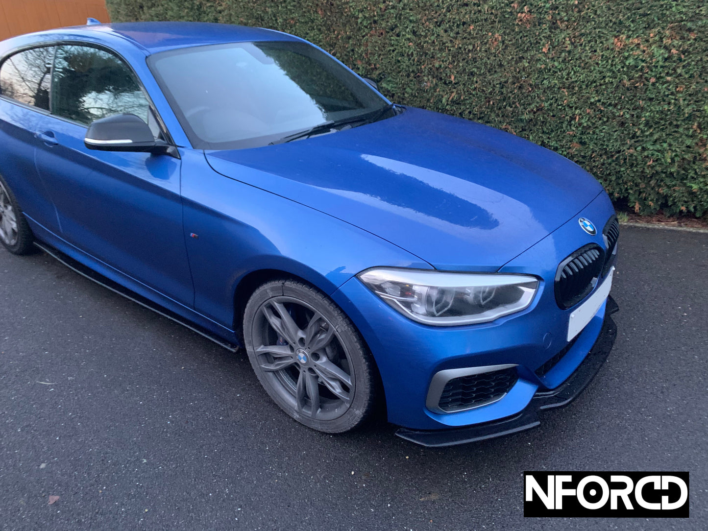 Gloss Black Front Lip Splitter/Chin Spoiler for BMW 1 Series F20 F21 LCI Facelift (2015-2019) - Front Bumper Lip Valance/Extension, ABS OEM Style - Fits M140i M135i 114i 116i 118i 120i 125i 114d 116d 118d 120d 125d