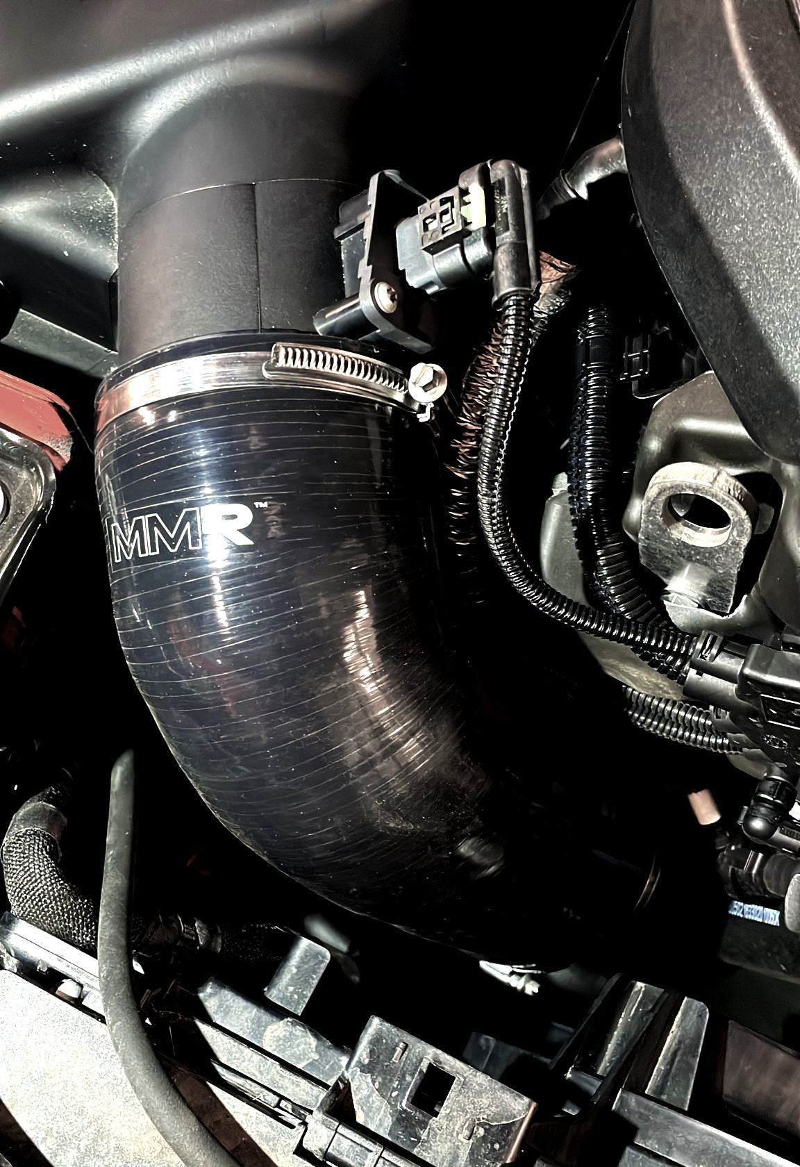 MMR Performance BMW B58 F-Series Silicone Turbo Inlet Hose - Airbox-to-Turbo Intake/Induction Pipe Boot (Bellows/Accordion Delete) - Fits M140i M240i 340i 440i (F20 F21 F22 F23 F30 F31 F32 F36) - High-Flow Smooth-Bore Air Intake Tube Coupler