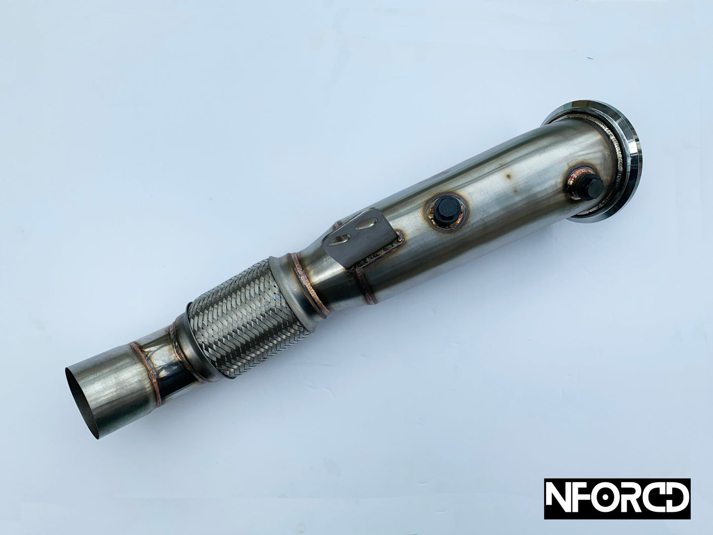 Nforcd BMW B58 4-Inch Decat Downpipe  Catless Stainless Steel Performance Exhaust Upgrade for M140i/M240i/340i/440i  Stage 2 Ready