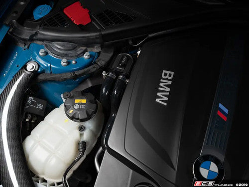 Turner Motorsport Oil Catch Can Kit with Quick-Drain Valve & Hose – BMW M2 F87 N55 PCV Oil Separator, Baffled Crankcase Breather, Blow-By Control, Closed-Loop Catch Tank Upgrade