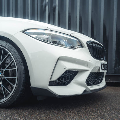 BMW M2 Competition F87 Carbon Fibre Front Lip Splitter - M Performance (MP) Style CT Carbon - 2018+ Front Spoiler/Chin Lip Bumper Extension (M2C)