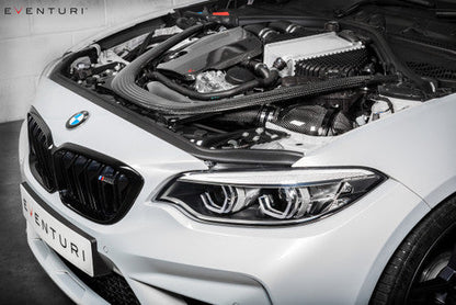 Eventuri Carbon Fibre/Fiber Cold Air Intake Induction Kit for BMW M2 Competition F87 M2C S55 - Performance Airbox, Turbo Inlet & Air Intake System Upgrade