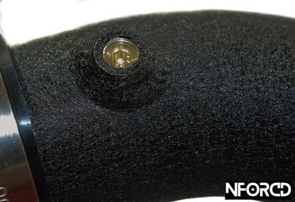 BMW M3/M4 F80 F82 S55 Aluminium Charge & Boost Pipe Hardpipe Kit – Black Powder-Coated, WMI/Water-Methanol Ports, Intercooler/Turbo Outlet to Throttle Body, OEM Replacement, Direct Bolt-On