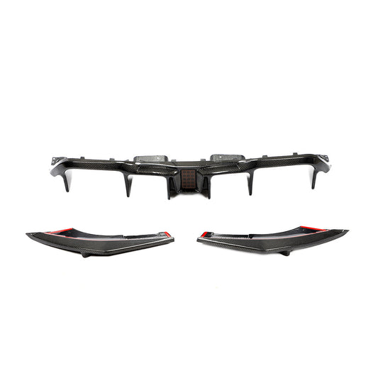 BMW M2 F87 OG / M2 Competition (M2C) Carbon Fibre/Fiber Rear Diffuser – CT Carbon Gloss Rear Valance, Apron, Skirt, Splitter & Bumper/Diffuser Insert 2016–2021 Rear Undertray / Lower Bumper Trim Upgrade