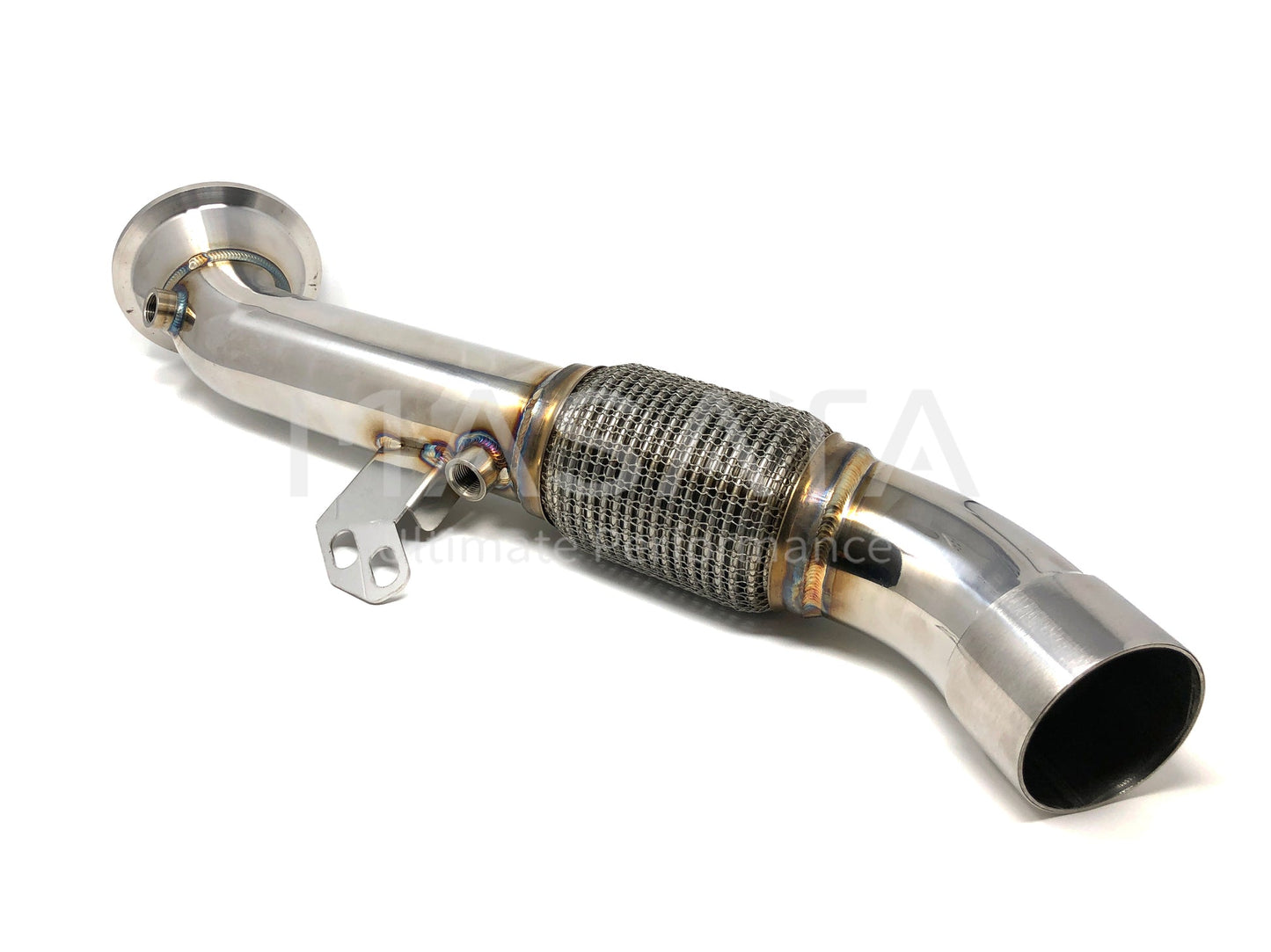 Masata BMW B58 Downpipe Decat (Catless/Cat Delete) SS304 TIG Welded Front Pipe Turbo Outlet - M140i M240i 340i 440i 540i 740i F20 F21 F22 F30 F31 F32 F33 F36 G30 G11 G12 - Stage 2 Ready, Direct Fit, Lifetime Warranty - MST0013
