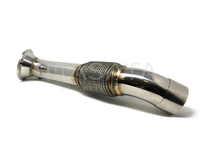 Masata BMW B58 Downpipe Decat (Catless/Cat Delete) SS304 TIG Welded Front Pipe Turbo Outlet - M140i M240i 340i 440i 540i 740i F20 F21 F22 F30 F31 F32 F33 F36 G30 G11 G12 - Stage 2 Ready, Direct Fit, Lifetime Warranty - MST0013