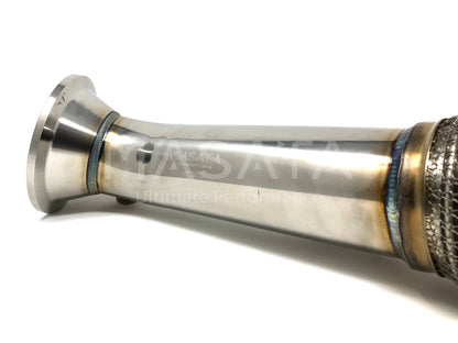 Masata BMW B58 Downpipe Decat (Catless/Cat Delete) SS304 TIG Welded Front Pipe Turbo Outlet - M140i M240i 340i 440i 540i 740i F20 F21 F22 F30 F31 F32 F33 F36 G30 G11 G12 - Stage 2 Ready, Direct Fit, Lifetime Warranty - MST0013